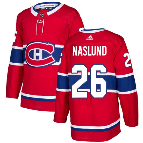 Adidas Men Montreal Canadiens #26 Mats Naslund Red Home Authentic Stitched NHL Jersey->montreal canadiens->NHL Jersey